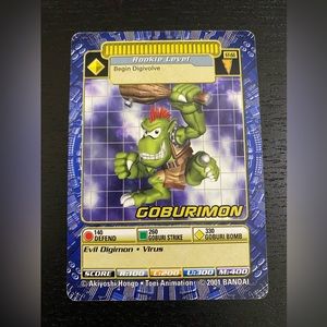 🔴2/$10 SALE🔴 Goburimon ST-66 2001 Digimon Trading Card